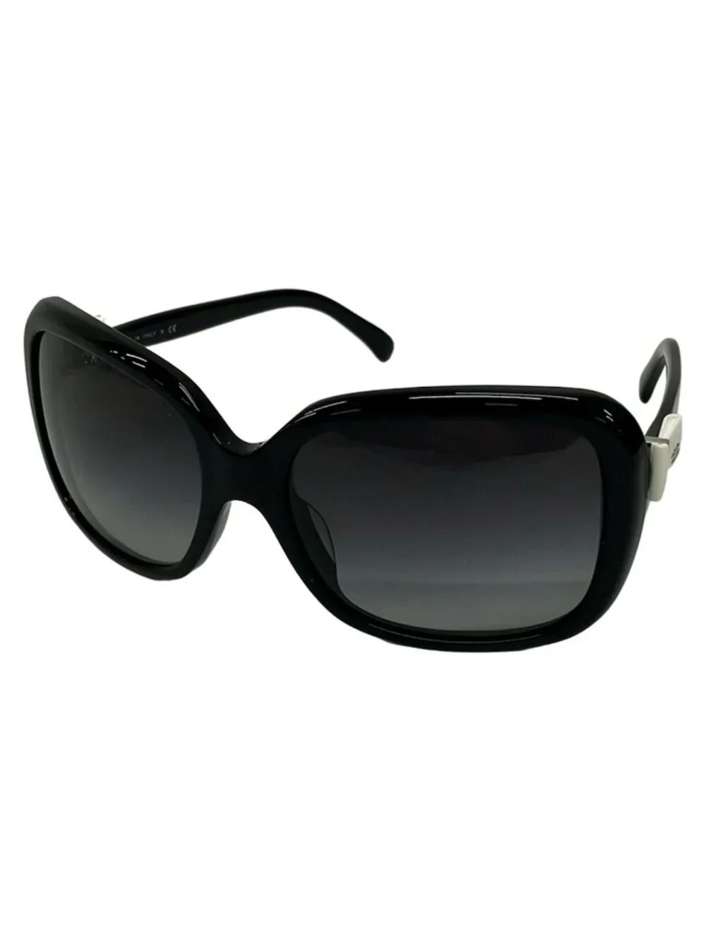 Chanel Sunglasses Black White Ribbon CC Logo Eyewear